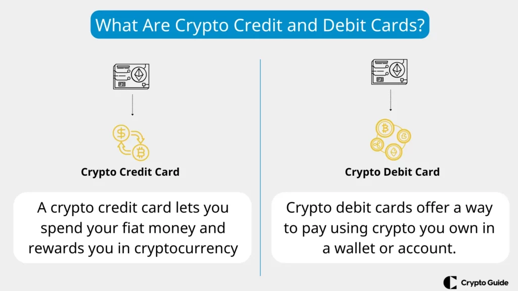 暗号通貨クレジットカードとデビットカードとは